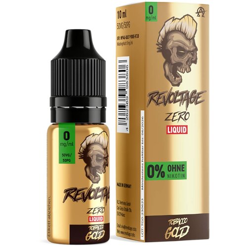 Tobacco Gold Liquid von Revoltage 10ml Hybrid Nikotinsalz